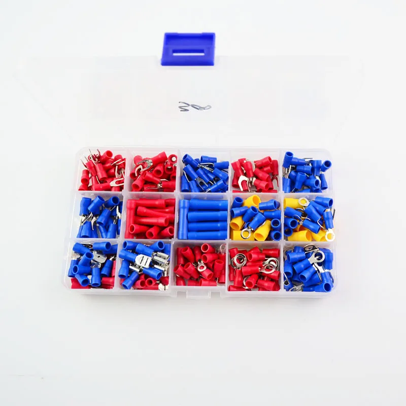 

300pcs/lot Electrical Wire Crimp Terminals Kit Insulated Terminator Spade Butt Connectors Red Yellow Blue Assorted terminales