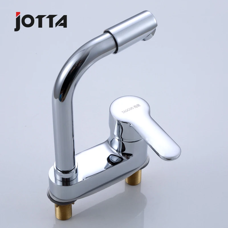 Amoy fruit double hole basin faucet hot and cold faucet three hole washbasin faucet hot and cold Korean version