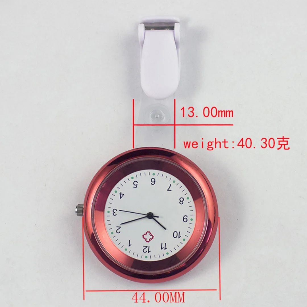 8 Candy Color Fashion Women Silicone Nurse Watch Round Dial Doctor Medical Quartz Pocket Fob Watches Brooch Pendant