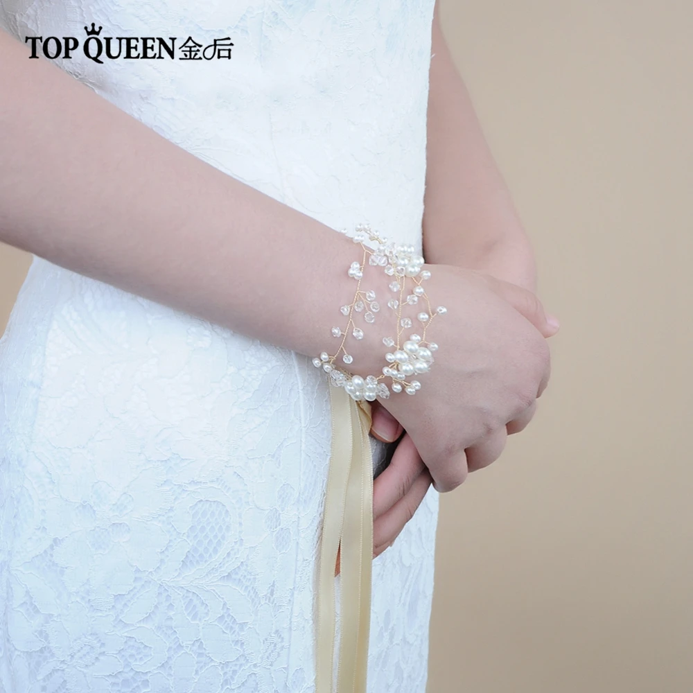TOPQUEEN SH126 Свадебные золотой пояс женские пояса с свадебное платье с жемчугом пояс-кушак стразами свадебное платье для взрослых с цветочным
