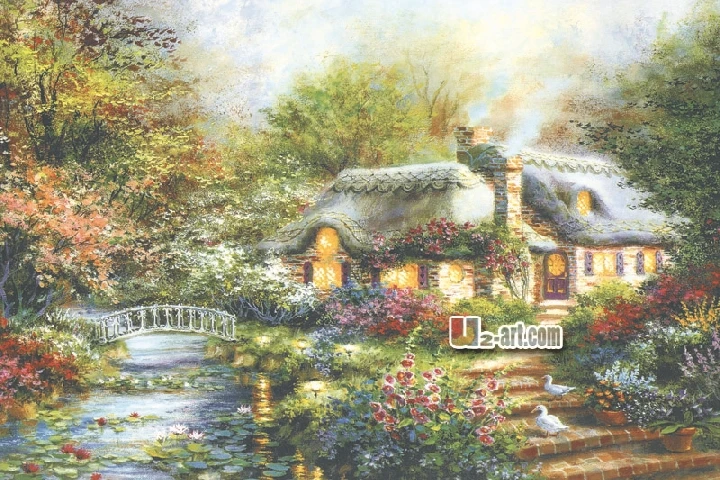 

Canvas Prints (Nicky Boehme) Home decoration wall picture Hometown art oil painting reproduction printing on canvas Dd-6-FJ(83)
