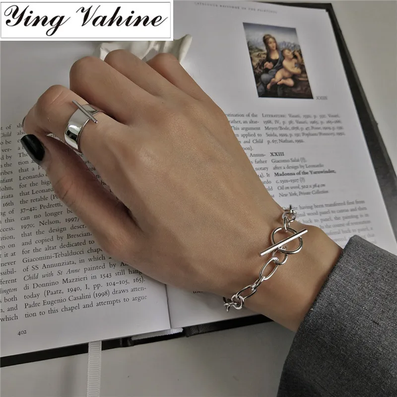

ying Vahine New Brand Fashion Bracelet Silver 925 Jewelry Classic Geometric Bracelets for Women bileklik armbanden voor vrouwen