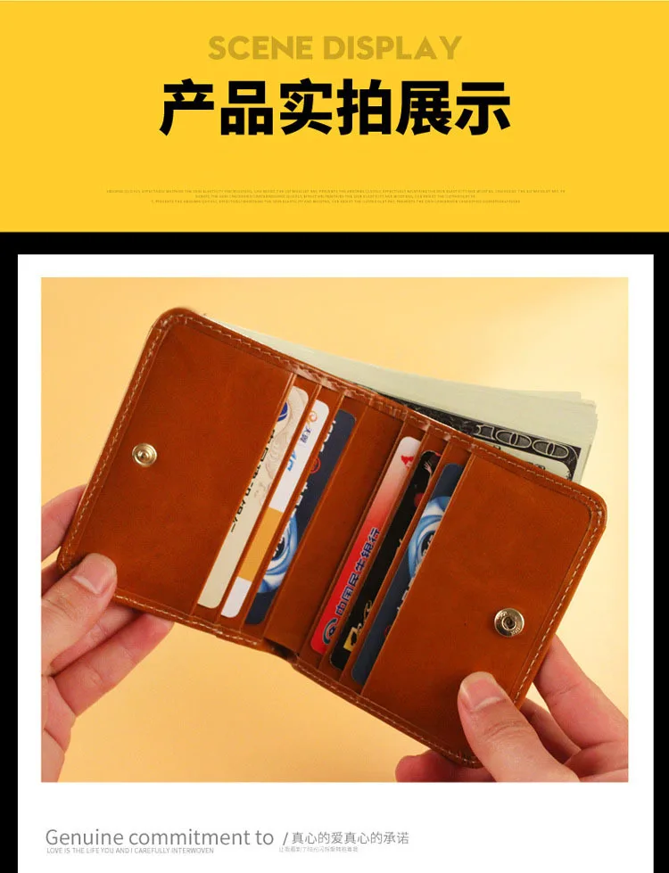 Gesenmo RFID Кошелек для монет масло воск держатель для карт короткий женский кошелек сменный кошелек
