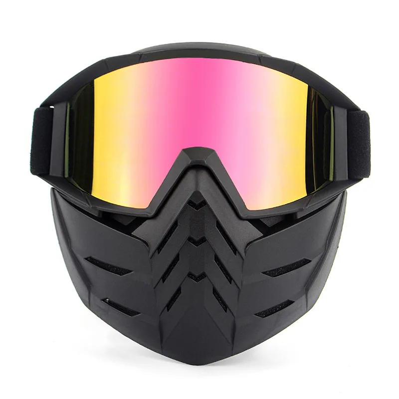 Для лыж велосипеда мотоцикла маска для лица мотокросса мотора открытого лица Съемные очки для шлемов винтажные очки универсальные - Цвет: A01