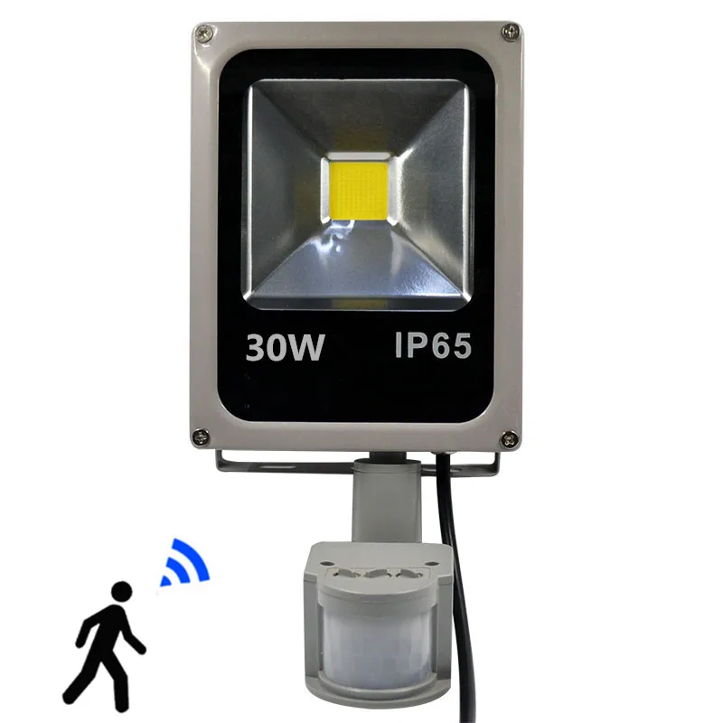 PIR светодиодные прожекторы 10 Вт 20 30 50 датчик движения IP66 230 В Наружное освещение