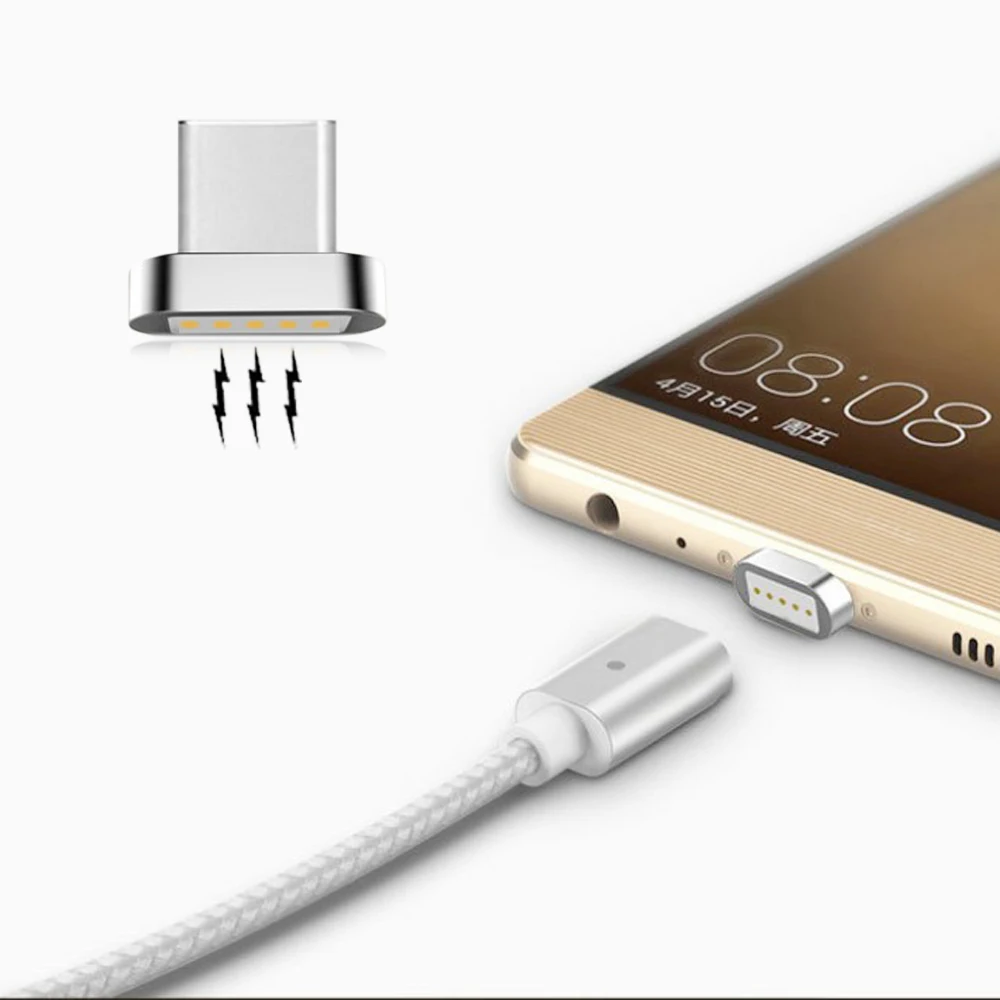Золотой и Серебряный двухцветный кабель для мобильного телефона C type USB интерфейс