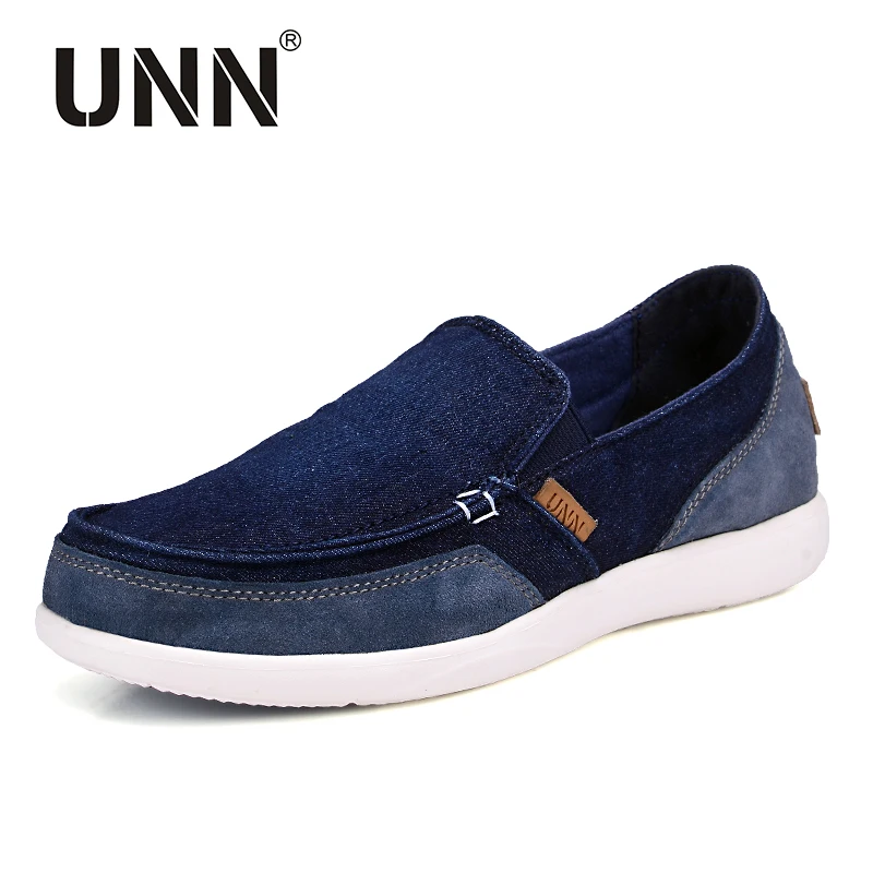 UNN NEW Style Denim Casual Loafers for Man Breathable Mesh Shoes ...