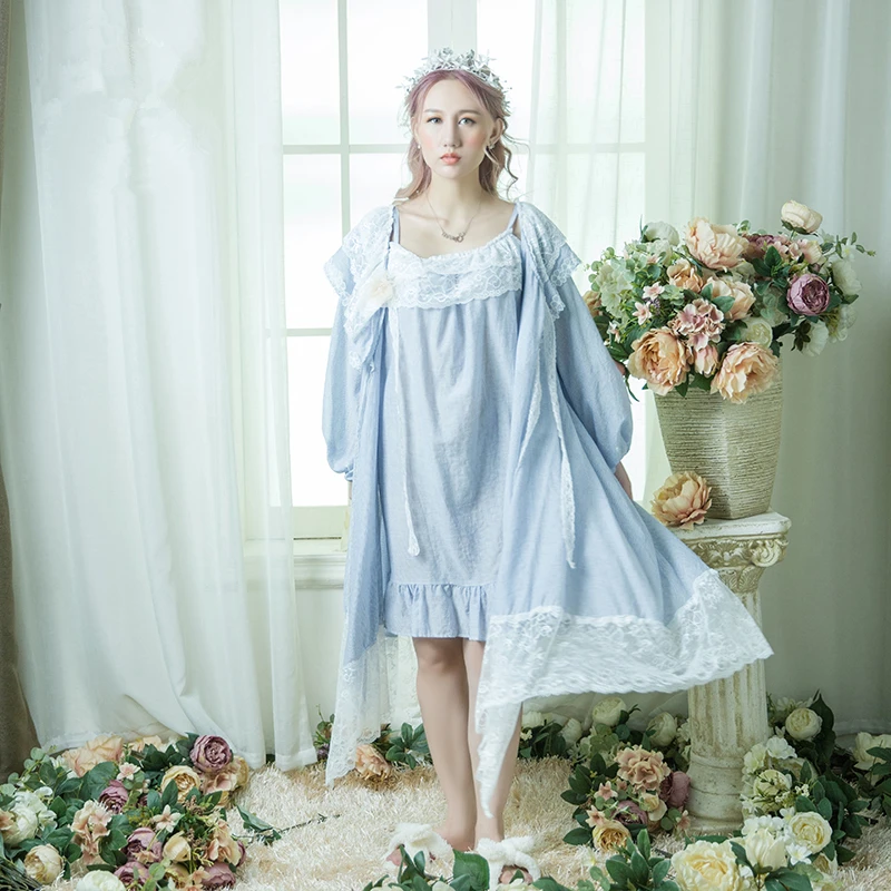 Женский халат ночная рубашка принцессы комплект ночного белья|nightgown for women|nightgown