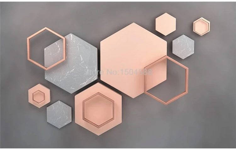 3D стерео шестиугольные фотообои с геометрическим рисунком обои современный простой креативный арт настенная живопись Гостиная ТВ фон Настенный декор 3 D