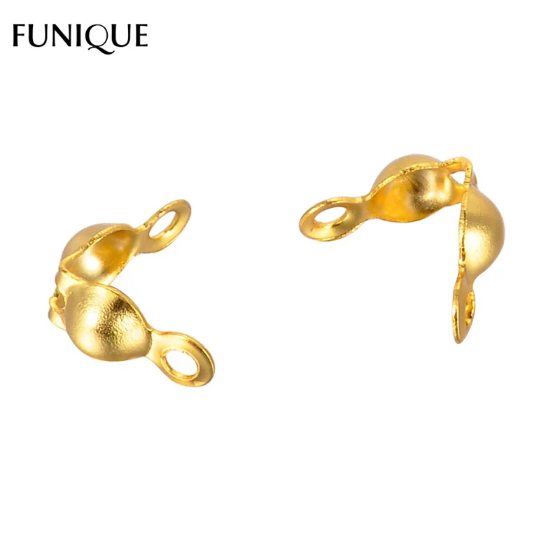 

FUNIQUE 20PCs Gold-plated Stainless Steel Ball End Clasps Chain Connector Clasp For Necklace Bracelets Jewelry Making 7.5mmx4mm