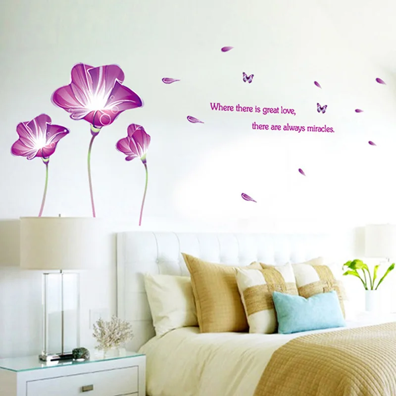 Bedroom Wall Decor Romantic aliexpress : buy vinyl lily design bedroom romantic sitting Bedroom Wall Decor Romantic aliexpress : buy vinyl lily design bedroom romantic sitting