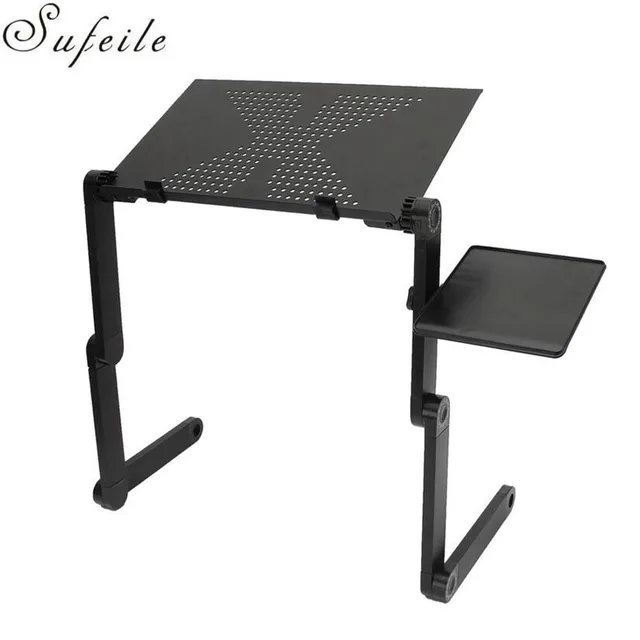 sufeile aluminum laptop folding table computer desk stand for bed
