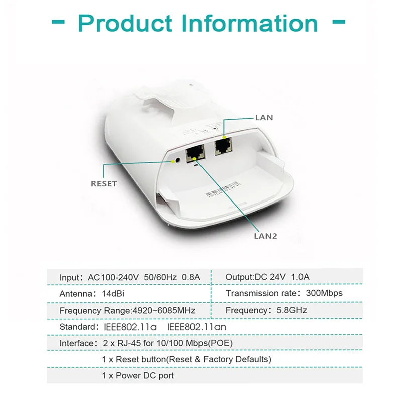 Чипсет CPE AR9531 wifi маршрутизатор wifi repetidor gama larga 300 Мбит/с 2,4 маршрутизатор AP al aire libre CPE AP puente маршрутизатор cliente