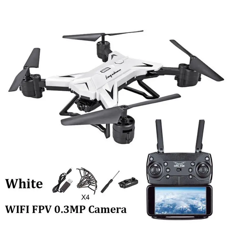 640P 30W WIFI FPV Ca Длительный срок службы батареи складной аэрофотосъемка Дрон высота удержания четырехосный самолет Wi-Fi передача изображения дистанционное управление самолет - Цвет: 640P 30W WIFI FPV Ca