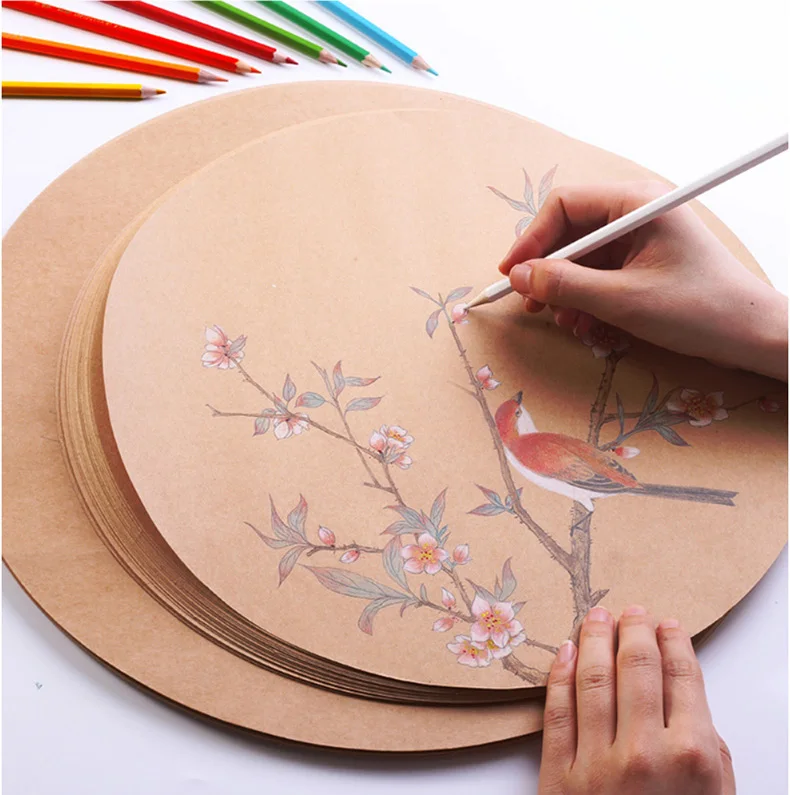 Criativo de Alta Desenho para Papel de Arte Qualidade Profissional Redondo Pces Esboço Aquarela Pintado Água-solúvel Papelaria 200g 10 7 10 pces esboço aquarela desenho para papel