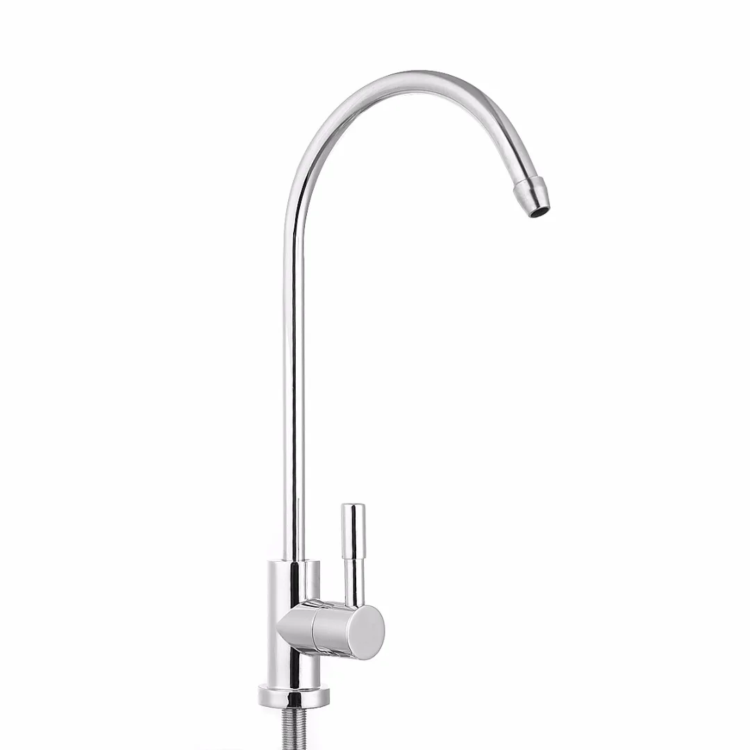 Mayitr 1/4'' Kitchen Chrome Reverse Osmosis RO Drinking Water Filter Sink Faucet Tap