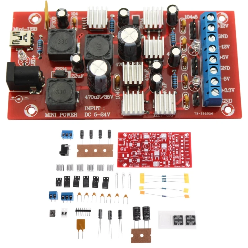 

DIY USB Boost Single Turn Dual Module Linear Regulator Multiple Output Power Kit W329