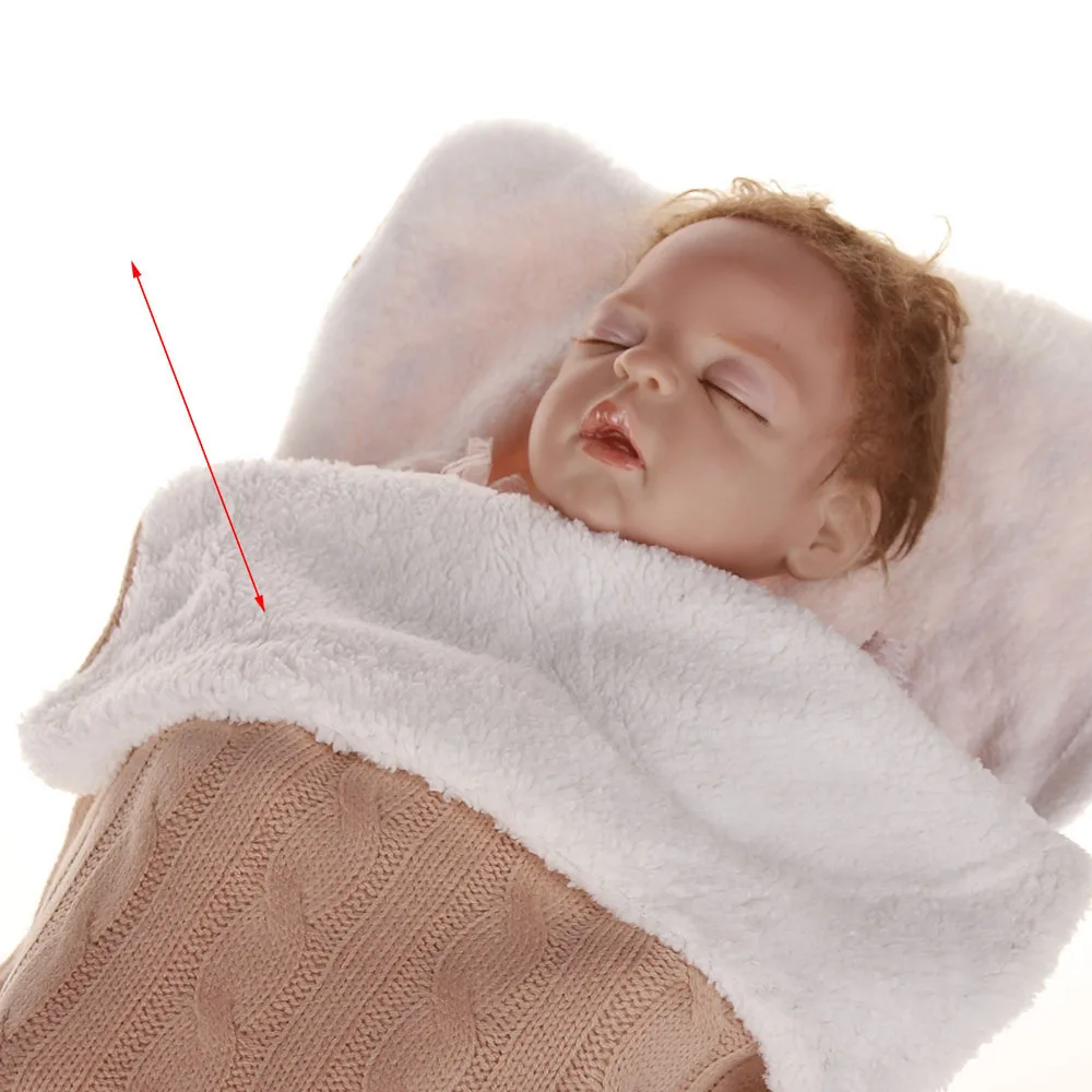 Полезное детское одеяло для новорожденных вязаное крючком флисовое теплое Пеленальное Одеяло спальный мешок