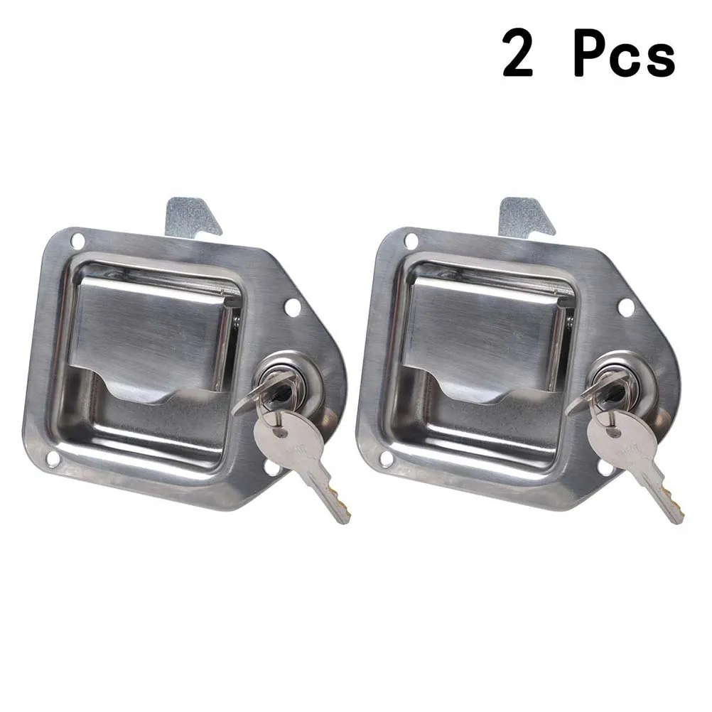 

2 PCS Trailer Tool Box Locks Anti-Theft Handle Locks Caravan Trailer Accessories Auto Locking Tool