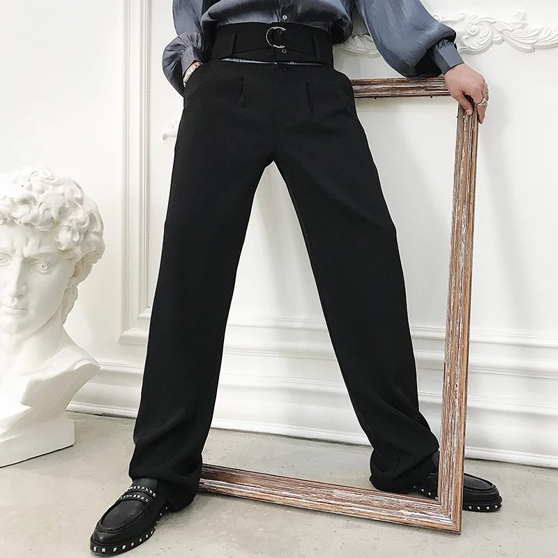 

S-6XL!!Men's trousers long trousers casual fashion street style with personality straight tube British autumn new style.