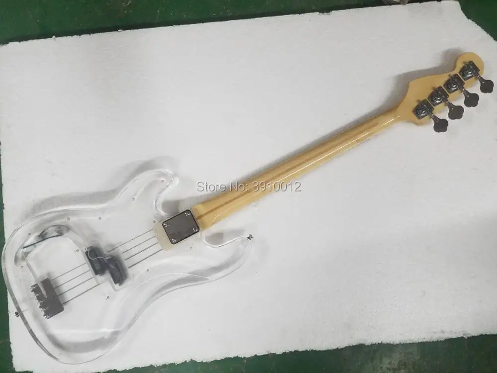Factory custom acrylic body bass 4 strings Jazz bass instruments shop