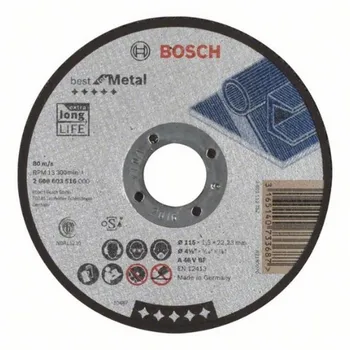 

BOSCH 2608603516 Disc abrasive cutting straight Best Metal 115x1,5mm