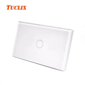 

TUCLIX US Standard Smart Wall Switch Remote Control Switch 1 Gang 1 Way Wireless Remote Control Touch Light Switch white black