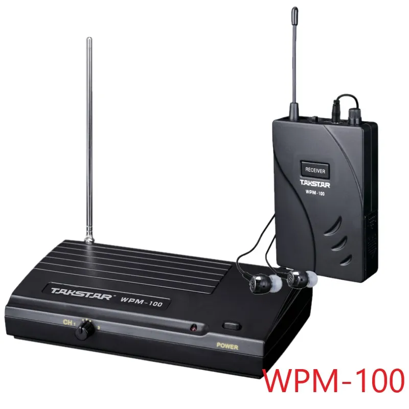 

TAKSTAR WPM-100 Wireless Monitor System receiver+transmitter+earphone In-Ear Wireless earphone system for stage performance