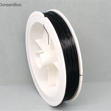 Doreen Box Lovely 1 рулон 80 м черный бисер проволока тигровый хвост 0,38 мм(B04933