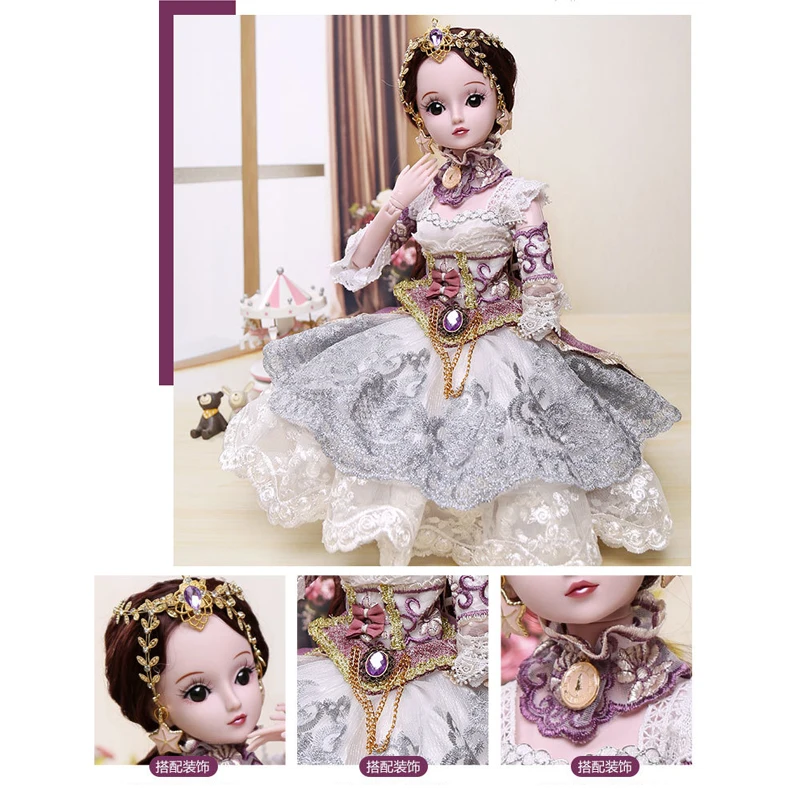 Кукла для девочек танцев 60 см большая 1/3 Bjd полный комплект 19 шарнирных подарочных
