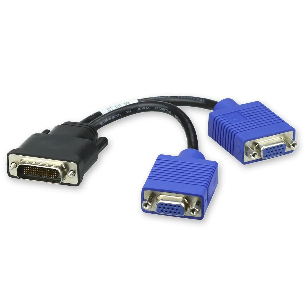 59 pin male DVI to 2 VGA female DMS-59 to Dual VGA video cable 20CM