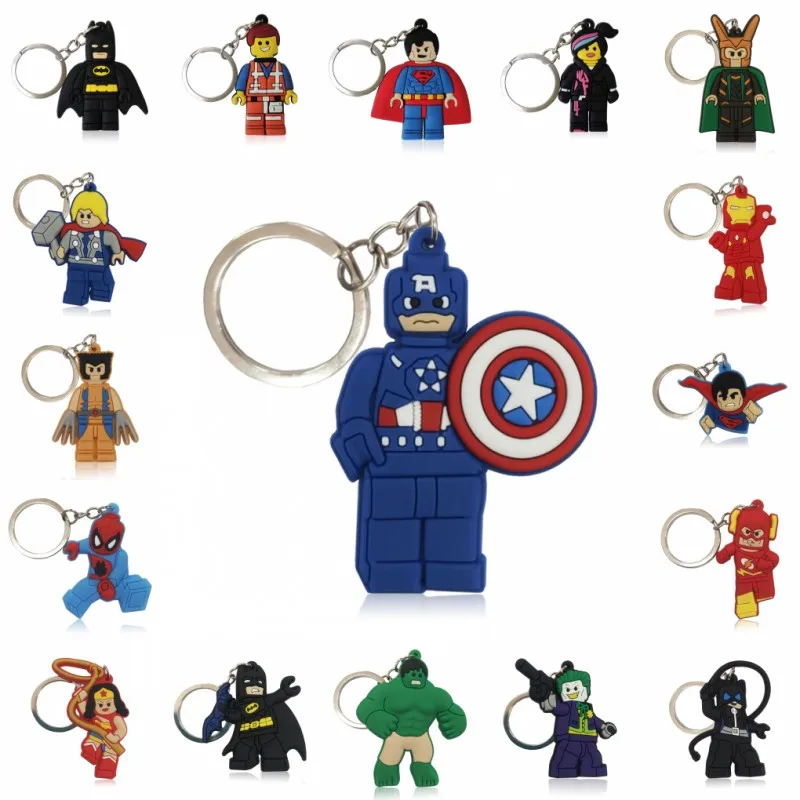 

1pcs Superhero Action Figure Pendant Keychain Organize Key Holder Desk Accessories&Organizer Bag Key Chain Decor Kids Gift