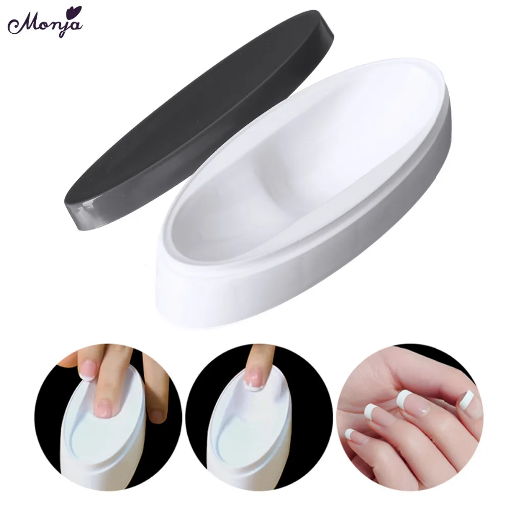 

Monja French Smile Nail Guide Molding Nail Dipping Conainer Easy To Make Smile Line Dip Powder Tray