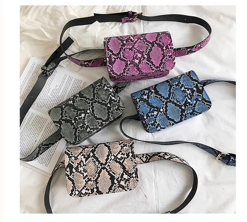 Fanny pack модная Змея груди мешок высокое качество мини обувь для девочек Сумка через плечо для женщин сумка сумки Змеиный поясная 090408