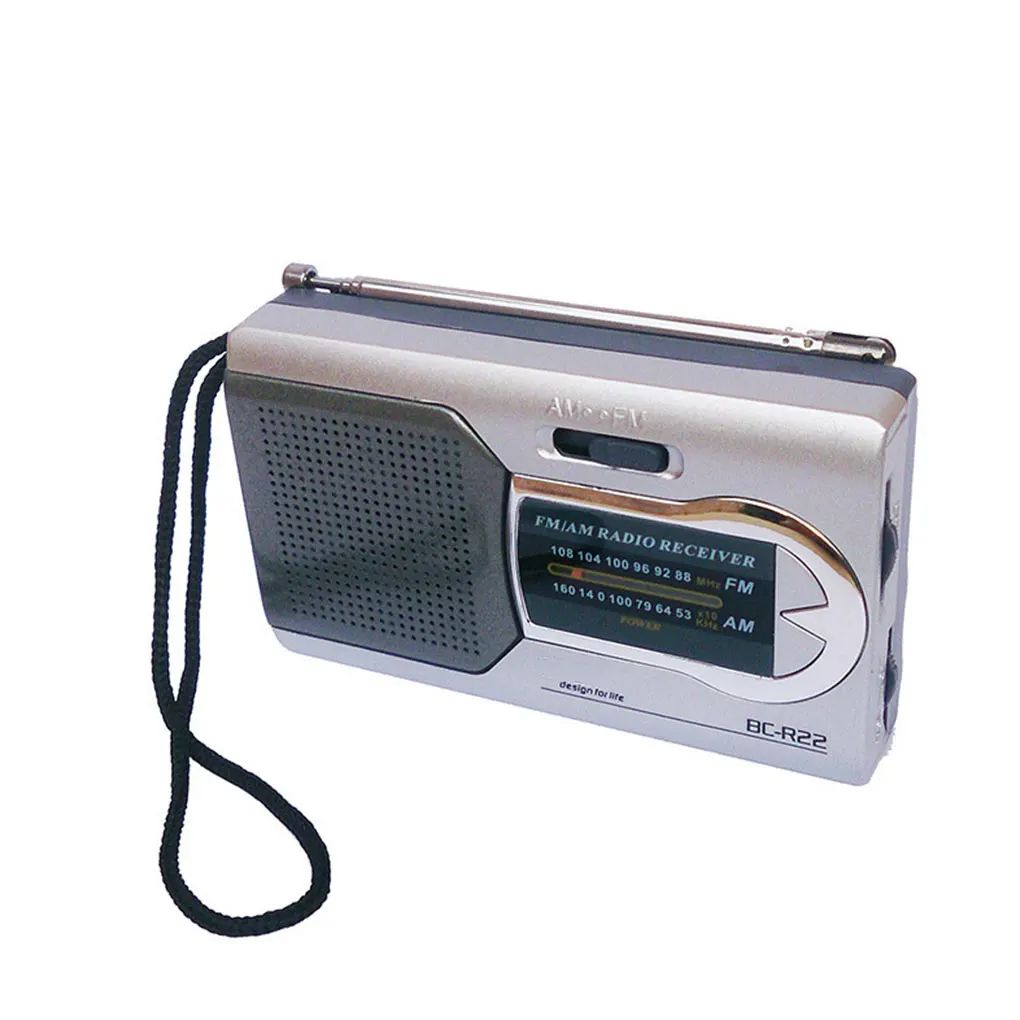 

Elderly BC-R22 Mini Pocket Portable Radio AM FM Radio Receiver Music Player Wallking Outdoor Activities