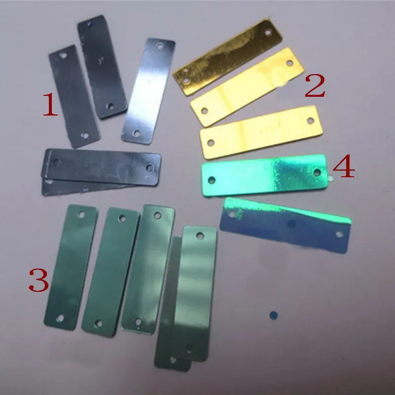 

800 PCS Multicolor optional 7*25mm rectangle colorful shiny PVC sequins costume jewelry DIY accessories 011002012