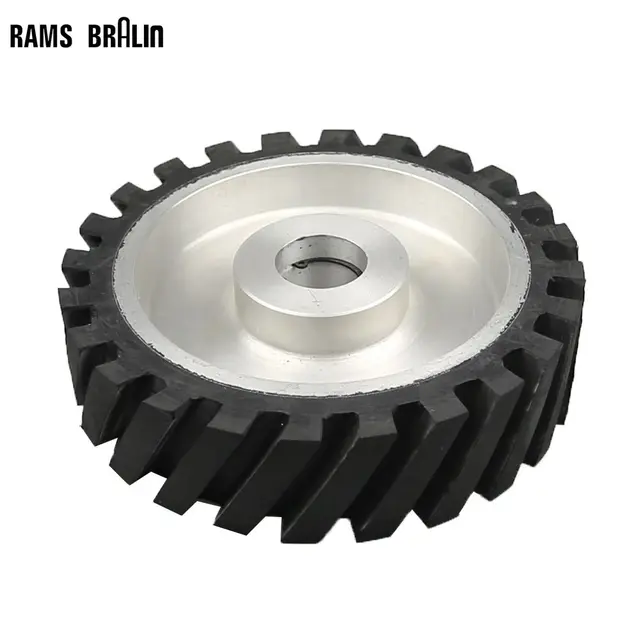 Buy 200*50mm Serrated Rubber Contact Wheel Belt Sander