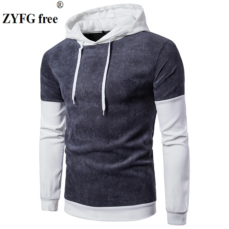

Men autumn winter Fashion patchwork Pullovers Hoodies 2017 New style top Brand Hoodie Mens cotton popular Hoody add size M-XXL