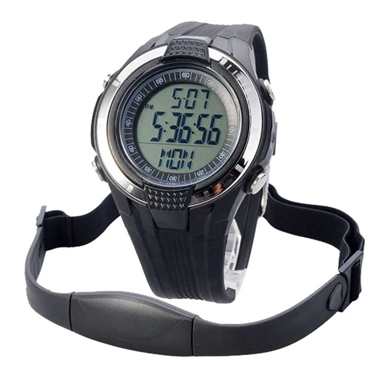 Chest Strap Heart Rate Monitor Calories Pedometer Digital Pulse Mutifunction Sports Watches Exercise BMI Memory Mode