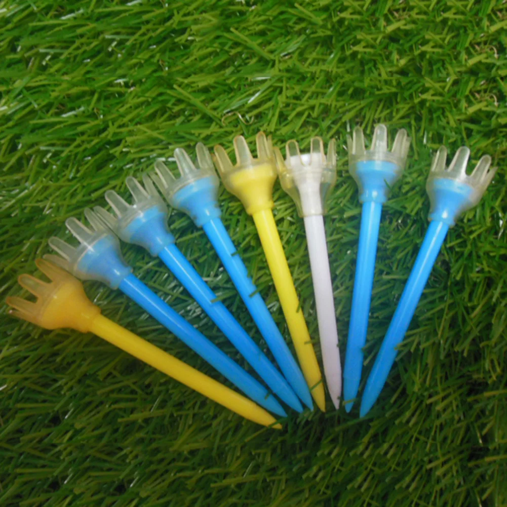 CRESTGOLF 50pcs 2 3/4inches+10mm(crown) Plastic Golf Tees Rubber Crown