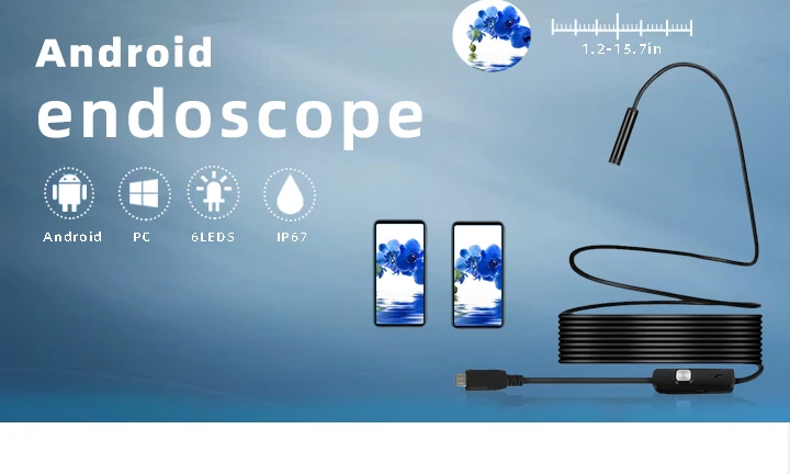 Эндоскоп 5,5 мм микро USB камера Внешняя камера для телефона Android IP67 водонепроницаемая змеиная камера с 6 светодиодами Android устройство для ПК