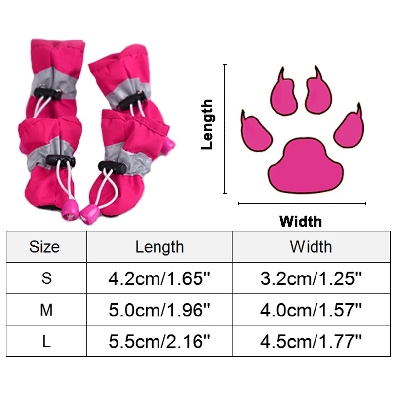 4 шт./компл. зимняя теплая обувь мягкая собака Водонепроницаемый толстые ПЭТ обувь непромокаемые сапоги для маленьких собак Чихуахуа Тедди кошки щенок обувь