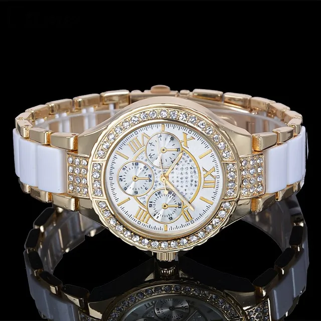 FANALA Rhinestone Watches Women Luxury Brand Stainless Steel Bracelet Watches La FANALA Rhinestone Watches Women Luxury Brand Stainless Steel Bracelet Watches La