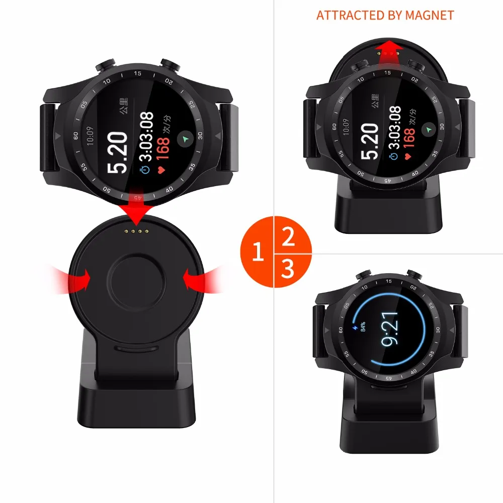 Подставка для зарядки Ticwatch Pro сменная держатель док адаптера совместимый с