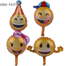 GOGO PAITY Frete Grátis Quatro Mini Emoticons Brinquedo Das Crianças da Festa de Aniversário Da Folha de Alumínio Balão Decoração de Casamento Balão