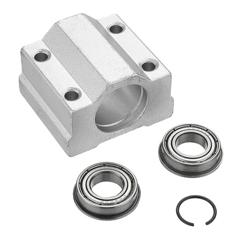 

Woodworking 10mm Slide Bushing Block With 2 Bearings for No Power Spindle Assembly Small Lathe Accessories