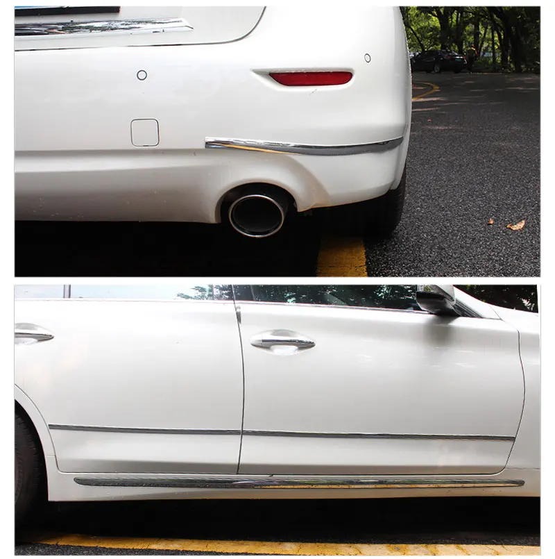 Car Styling Chrome Molding Strip Car Sticker Decoration Trim Car Light Mirror Handle Window Door Sticker Auto Accessories Silver (10)