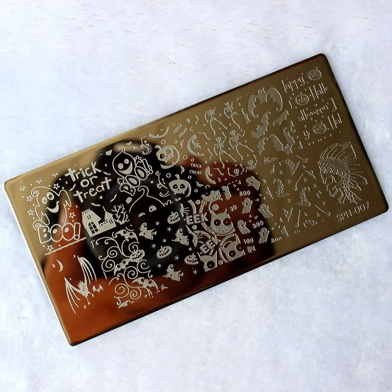 17 стилей! SPH серии печати шаблон штамповочных плит цветок/Рождественские стильные формы окрашенные лаки для ногтей 3D дизайн ногтей Шаблоны