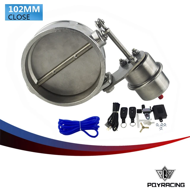 

PQY RACING- NEW vacuum Activated Exhaust Cutout 4'' 102MM Close Style with Wireless Remote Controller Set PQY-ECV06+ACC