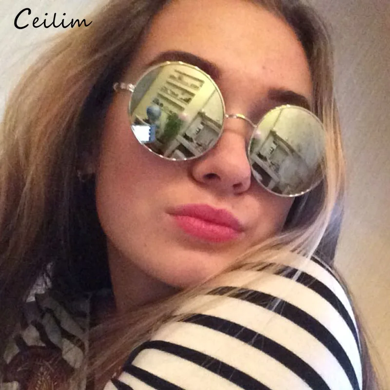 

Oversized Round Sunglasses Women Brand Designer Vintage Big Circle Sun Glasses Female Eyewear Steampunk Mirror Oculos De Sol